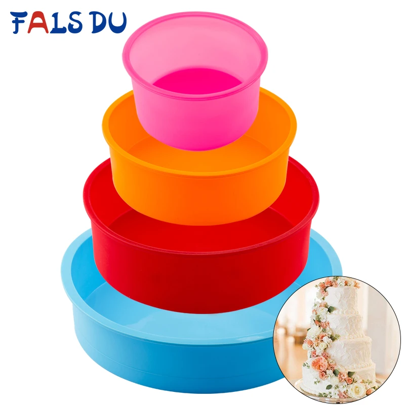 Random Color Silicone Cake Round Shape Mold Kitchen Bakeware DIY Desserts Baking Mold Mousse Cake Moulds Baking Pan Tools