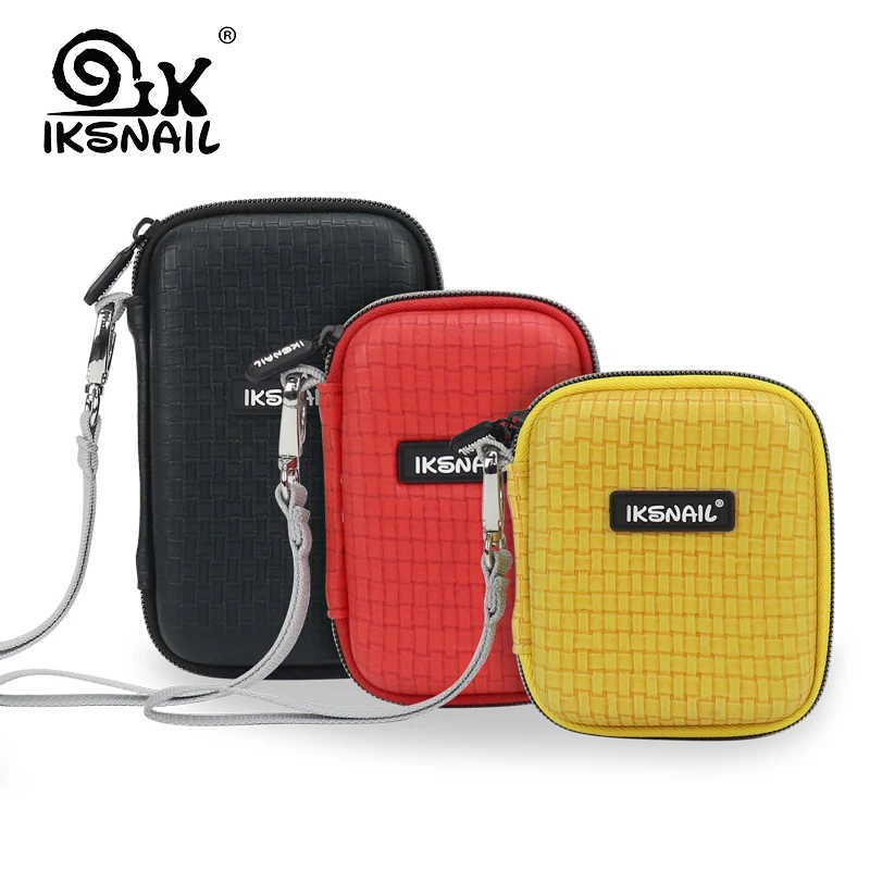 IKSNAIL Shockproof Hard Drive Carrying Earphone Case Pouch Bags For 3 Size Portable External HDD Power Bank Cable Accessories