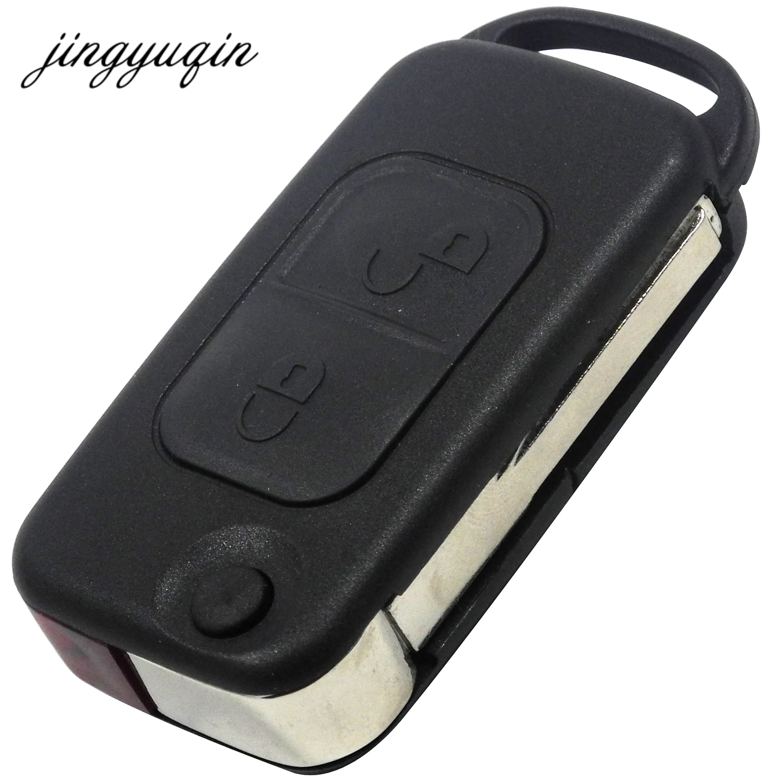 jingyuqin Flip Folding Car Case Remote Key Shell For Mercedes Benz SLK E113 A C E S W168 W202 W203 HU64 Blade 1/2/3/4 Button