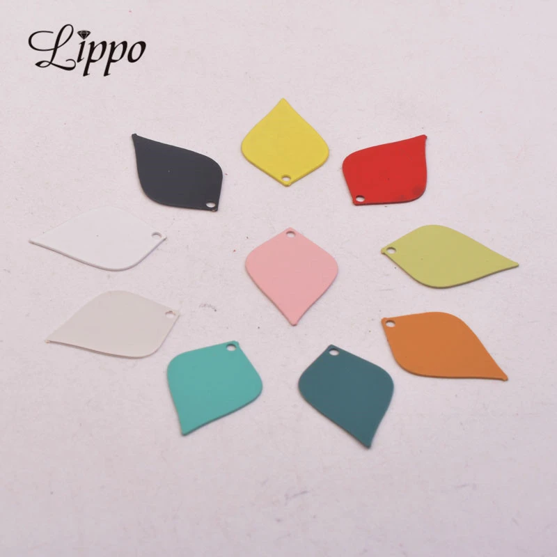 100pcs AC10659 12*18mm Brass Small Shape Charms Smooth Pendant