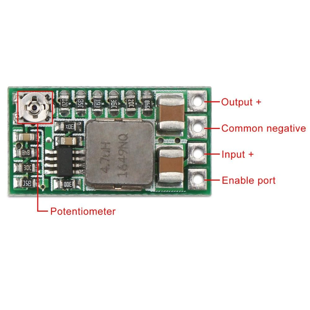 Ultra-Small Size DC-DC Step Down Power Supply Module 3A Buck Converter Adjustable 1.8V 2.5V 3.3V 5V 9V 12V