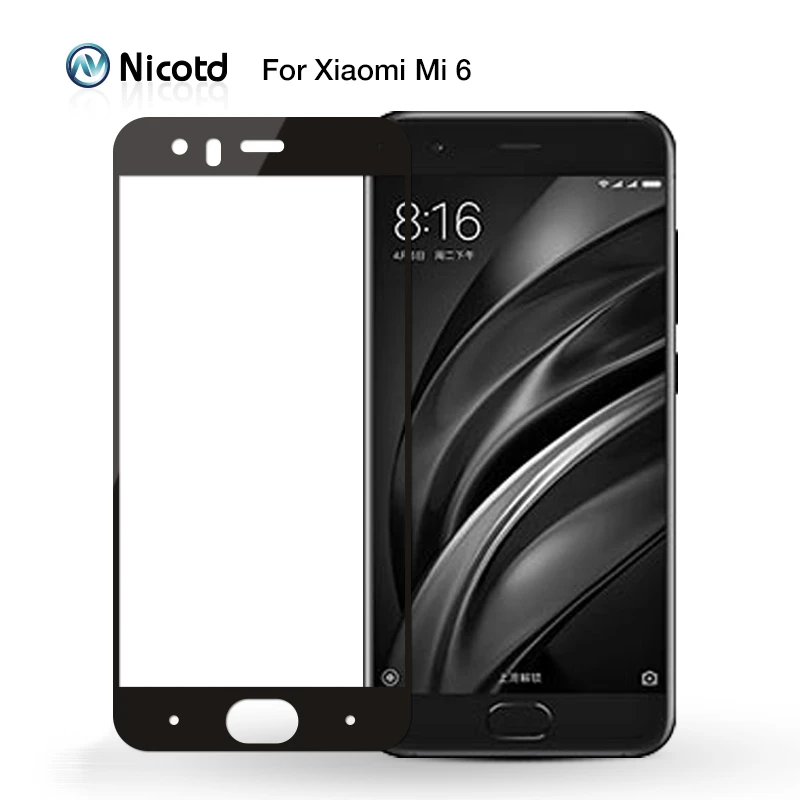 Nicotd For Xiaomi mi 6 Glass Tempered Original For Xiomi 6 M6 Screen Protector Film Full Cover For Xiomi mi6 Tempered Glass Film