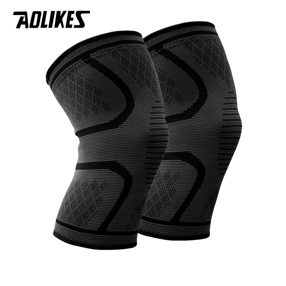 1 Pair Nylon Elastic Sports Knee Pads Breathable Knee Support Brace Running Fitness Hiking Cycling Knee Protector Joelheiras