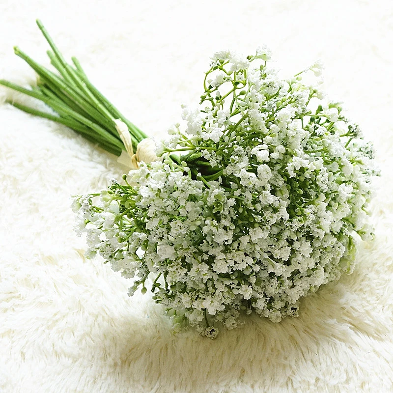 16PCS Artificial Flowers Baby's Breath Fake Flower Gypsophila for Wedding Home Fall Decoration Plastic Flowers Bouquet