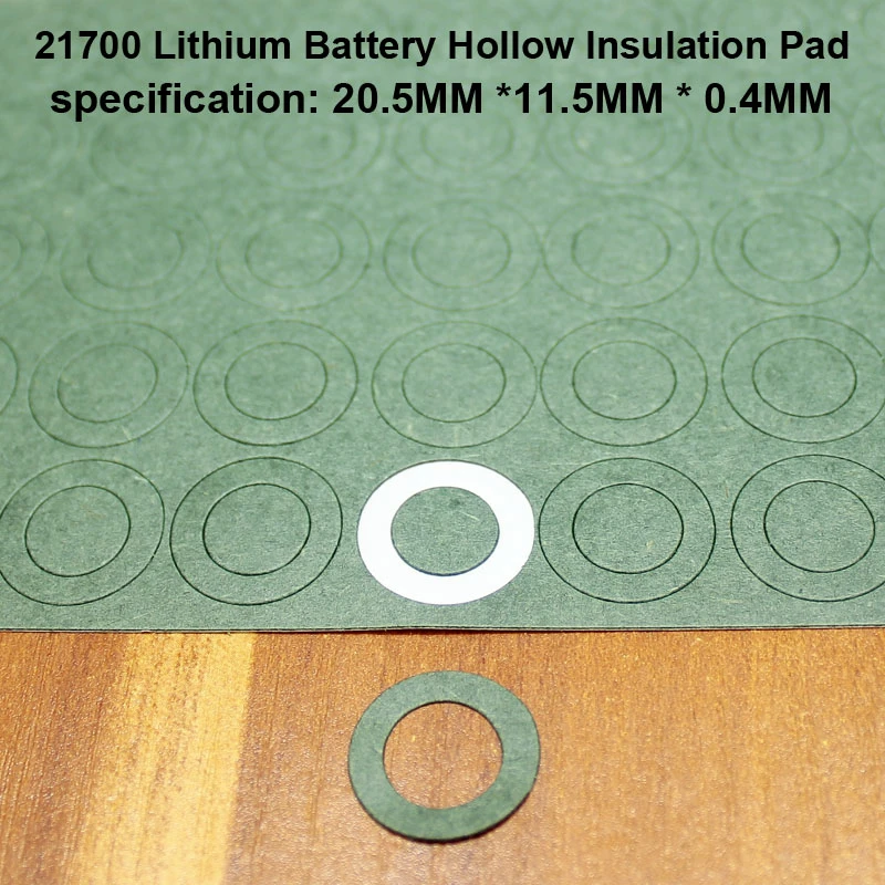 100pcs/lot 21700 Lithium Battery Positive Insulation Gasket Hollow Flat Head Pad Insulation Meson Head Gasket 20*11.5MM