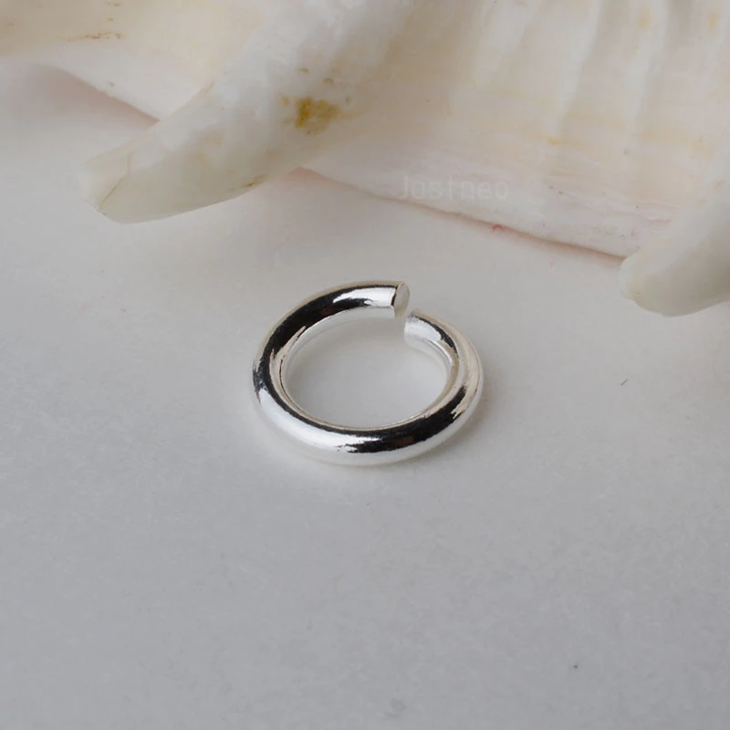 solid 925 Sterling Silver open jump ring ,DIY components. sold by 1 piece.