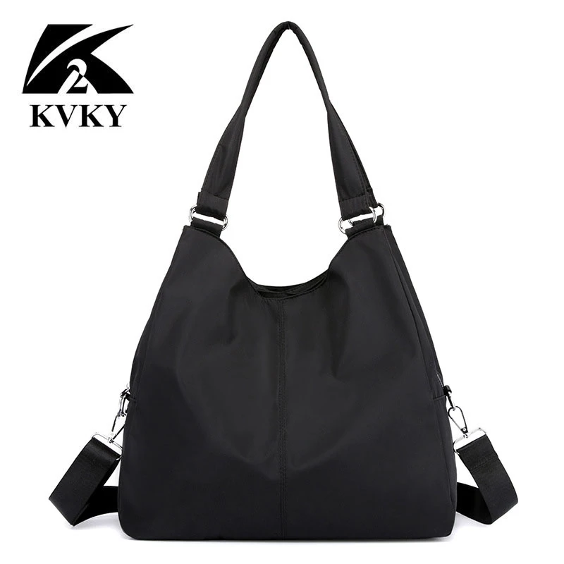 Hot Women Handbag Casual Large Shoulder Bag Roomy Nylon Tote Famous Brand Handbags Mummy Shopping Bags Waterproof bolsas Black