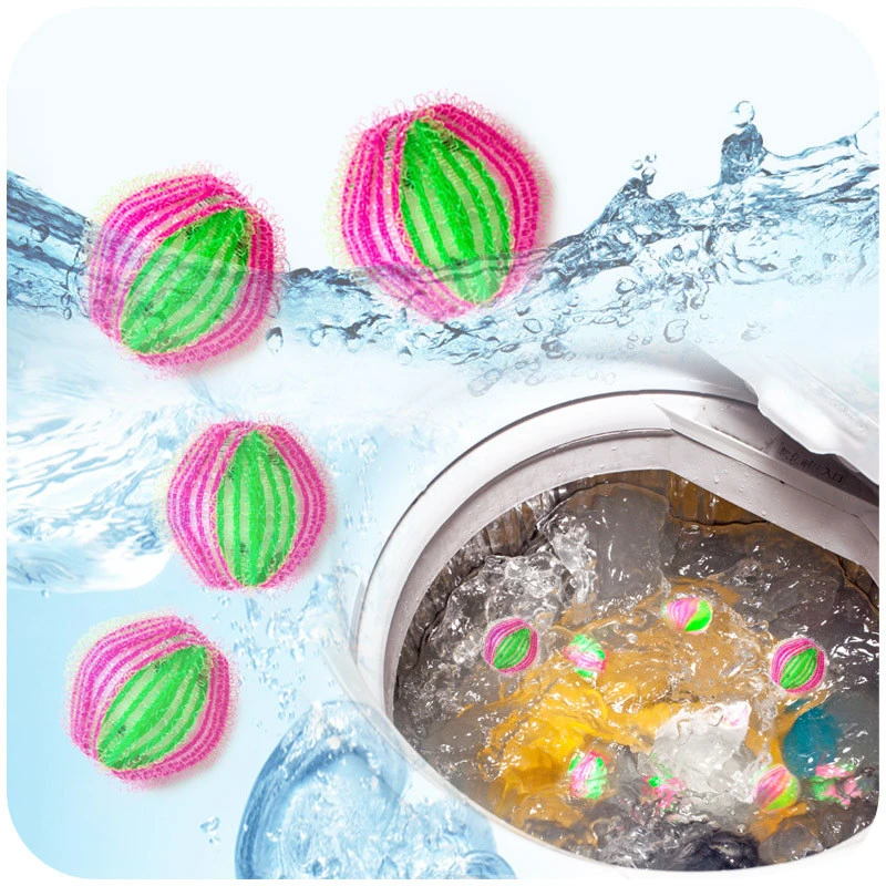 6Pcs/Pack Eco-Friendly Magic Laundry Ball Clothes Personal Care Hair Ball Washing Machine Hair Removal Cleaning Ball for Home