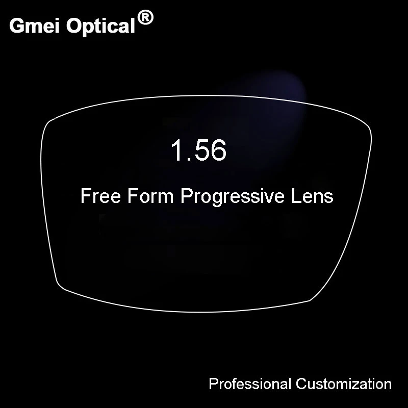 1.56 Digital Free Form Progressive No-Line Multi-Focal Prescription Customized Optical Lenses With Anti-Reflection Coating 2 Pcs