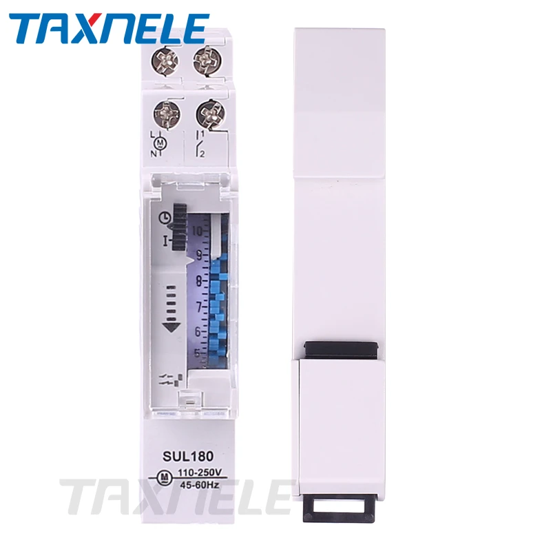 DIN Rail SUL180 Time Switch Mechanical Timer Switch 24 Hours Programmable Timer 16A Time Switch
