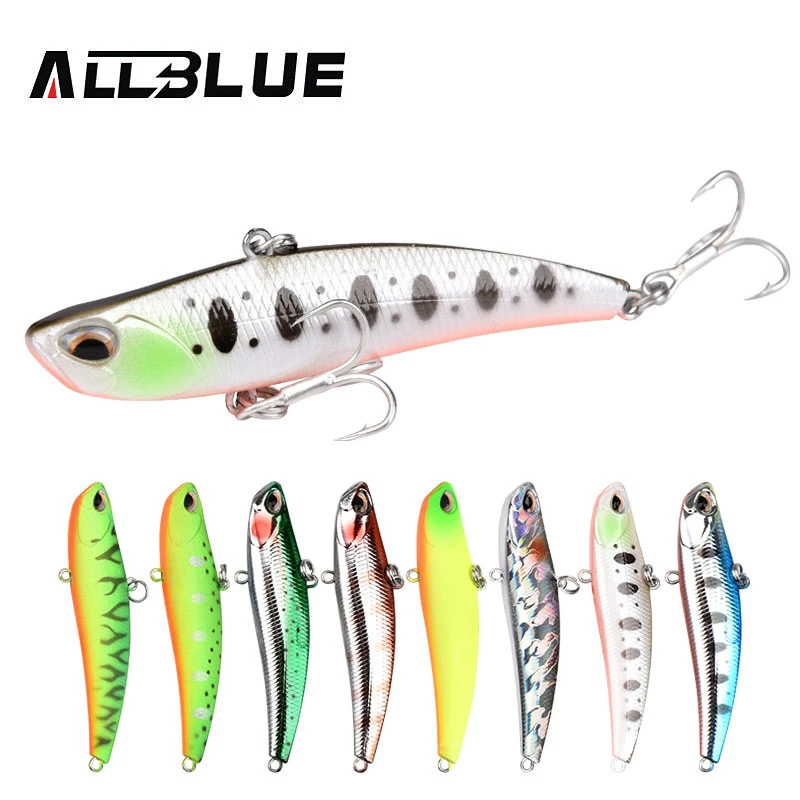 ALLBLUE 2018 Blade 70S Sinking Vibration Fishing Lure Hard Plastic Artificial VIB Winter Ice Fishing Pike Bait Tackle Isca Peche