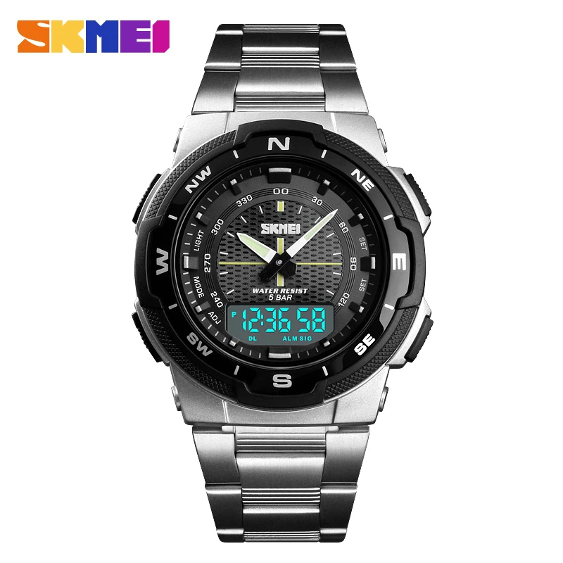 SKMEI Fashion Sport Watch Men Quartz Clock Mens Watches Top Brand Luxury Full Steel Business Waterproof Watch Relogio Masculino