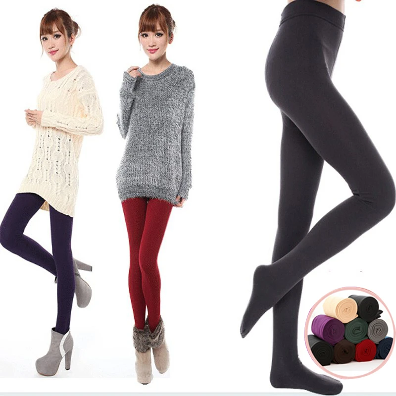 2020 New Autumn / Winter Women Tights Plus Velvet Warm Good Elastic Slim's  Women's Stockings For 40-80 Kg