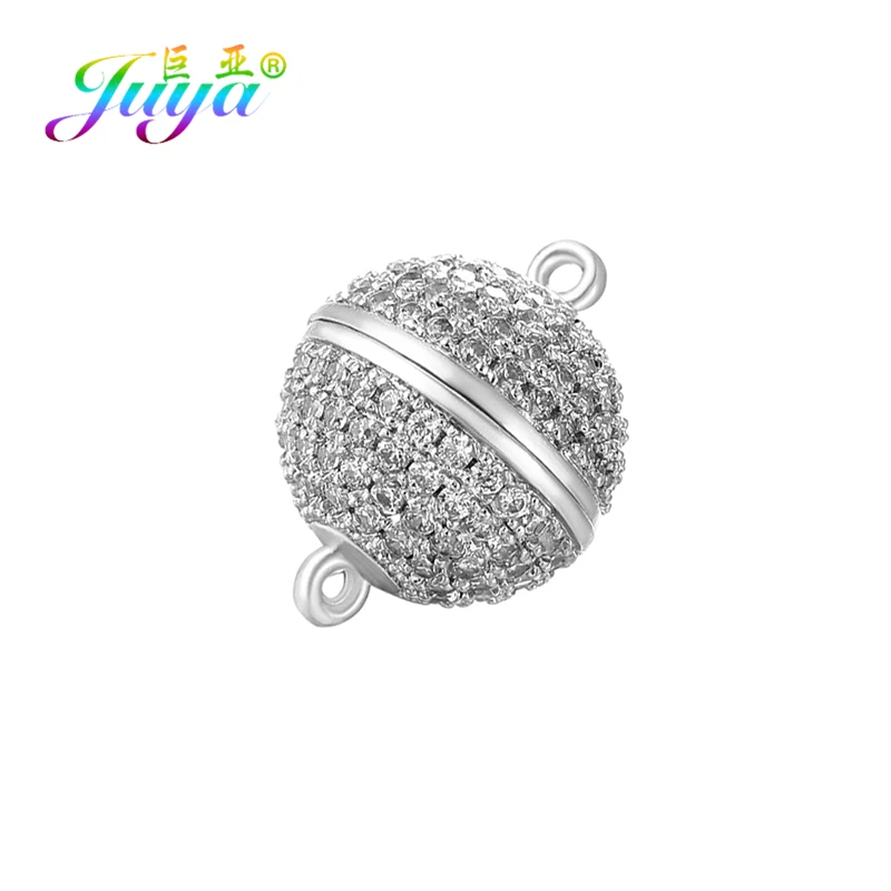 Juya Handmade Beads Jewelry Findings 4 Size Strong Magnetic Clasps & Hooks For Women Crystals Pearls Bracelets Necklaces Making