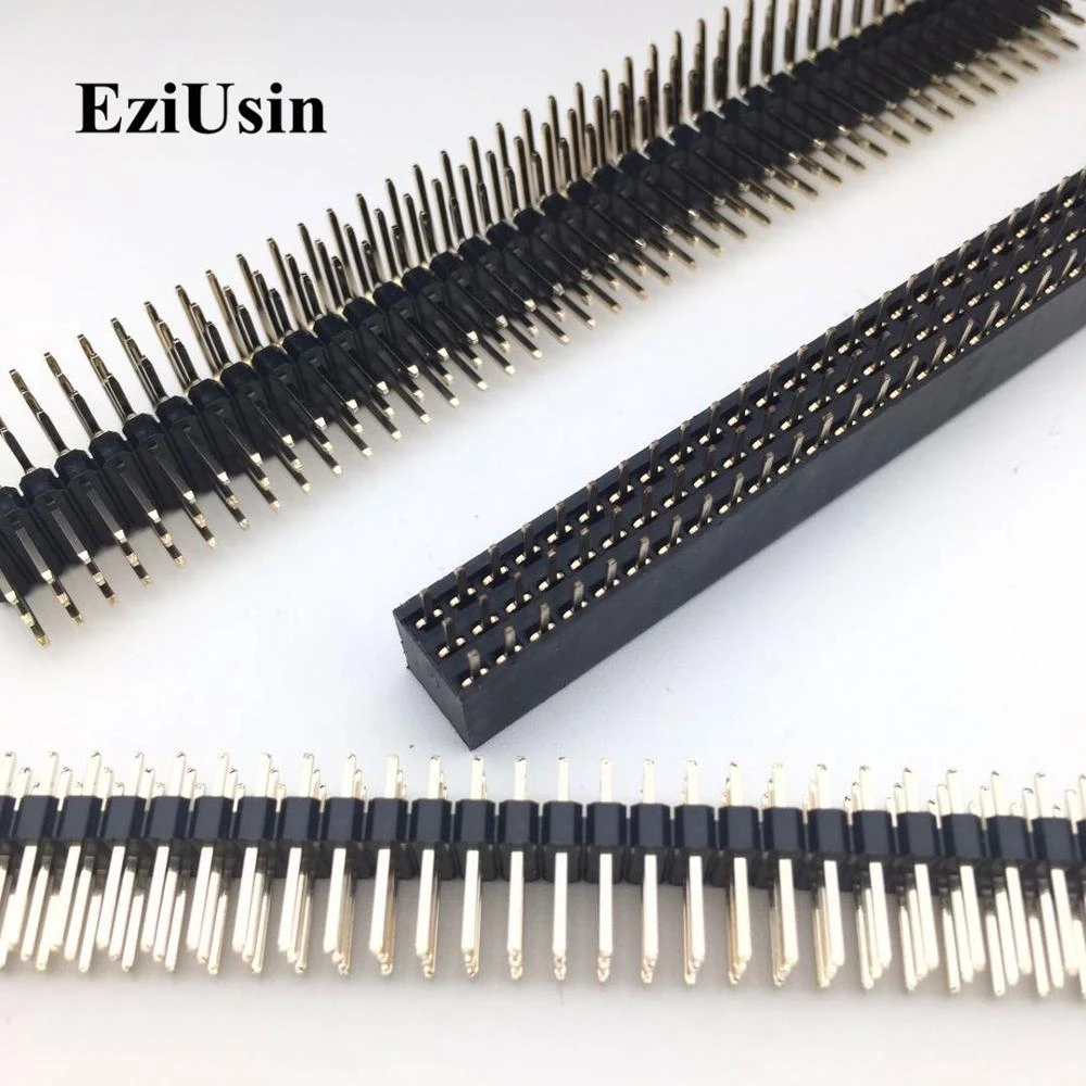 2.54 3*40 Three Row Male Female 90 degree right angle R/A Breakaway PCB Pin Header socket Connector Pinheader 3x40p