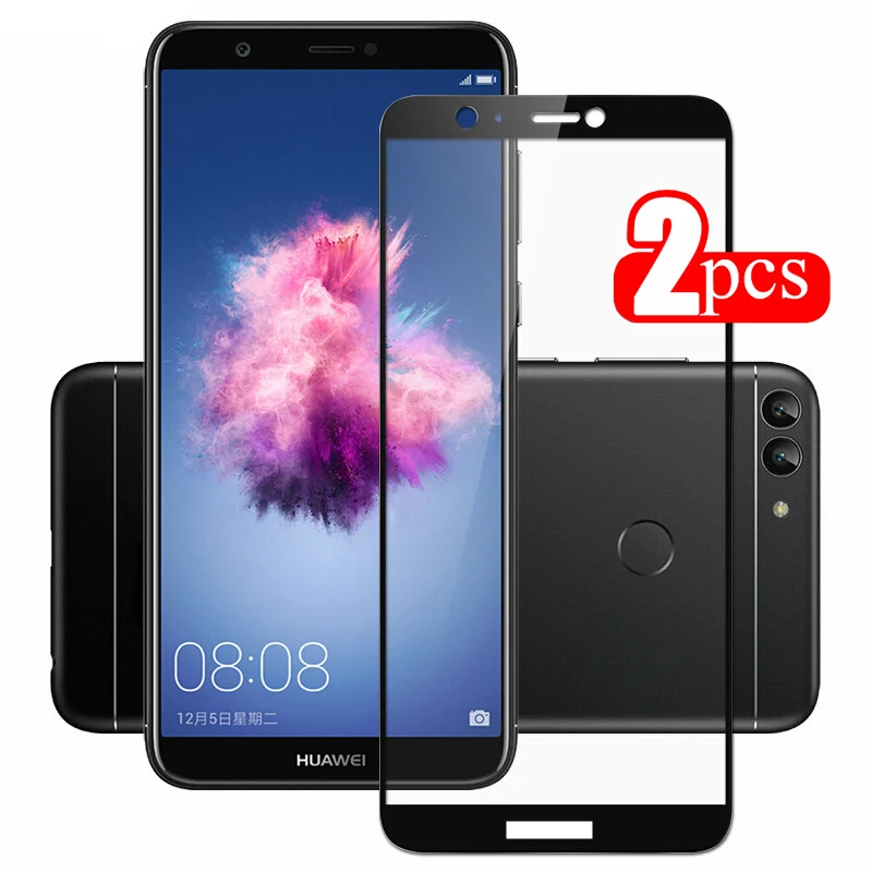 2PCS Tempered Glass For Huawei P Smart 2018 glass PSmart Screen Protector Enjoy 7S for Huawei P Smart 2019 Film huawey 3D Curved