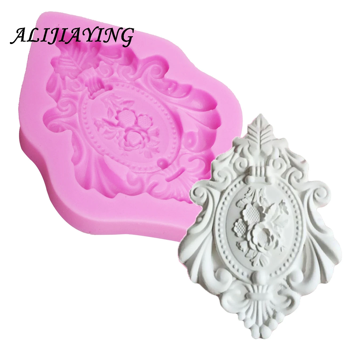 1Pcs Flower Frame Silicone Mold for Fondant, Chocolate, Crafts Sugarcraft Cake Decorating mold Clay Candy Moulds D0662