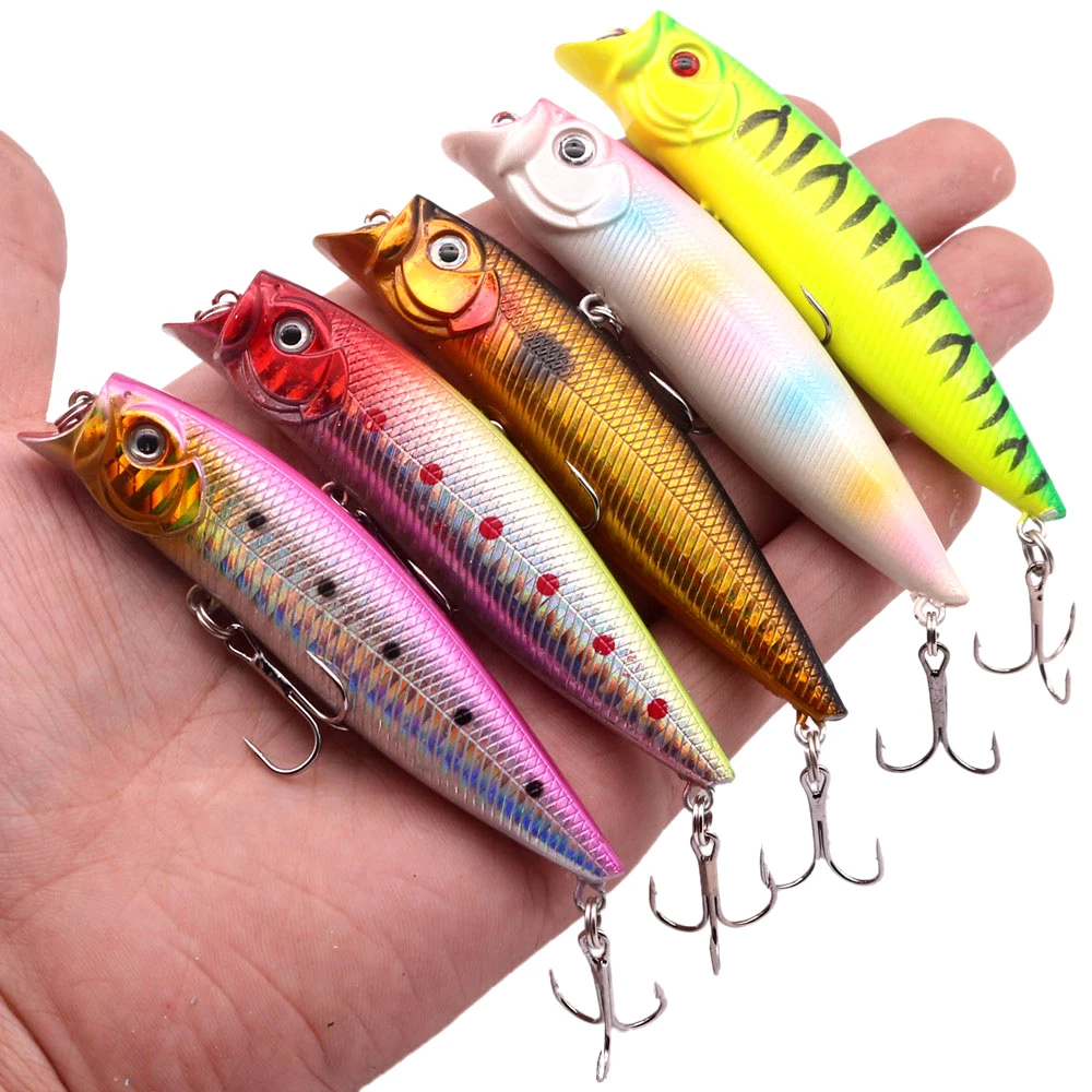 1Pcs Popper Fishing Lures 9.2cm/11.5g Top Water Wobblers Hard Fake Baits Crankbaits Sea Bass Isca Artificial Fishing Tackle