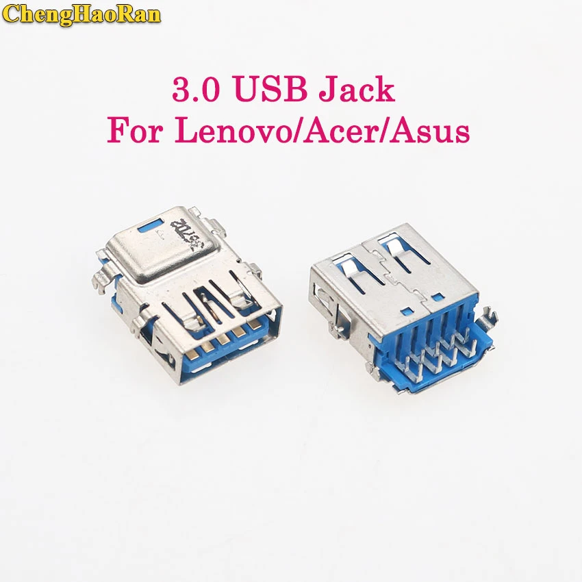 ChengHaoRan 2-10pcs 3.0 USB Jack Female Connector Socket for Lenovo/Acer/Asus laptop motherboard interface etc