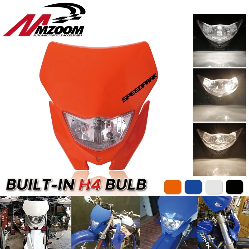 Motorcycle Off Headlight For Yamaha Honda WR 450 250 YZ TTR Enduro Supermoto Dirt Bike Motocross Headlight Fairing