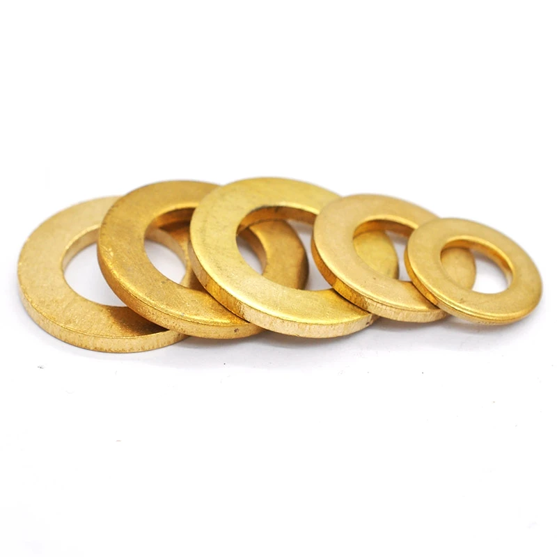 Brass flat washer shim Brass gasket M2 M2.5 M3 M4 M5 M6 M8 M10 M12Meson Pad Sheet Metal Collar