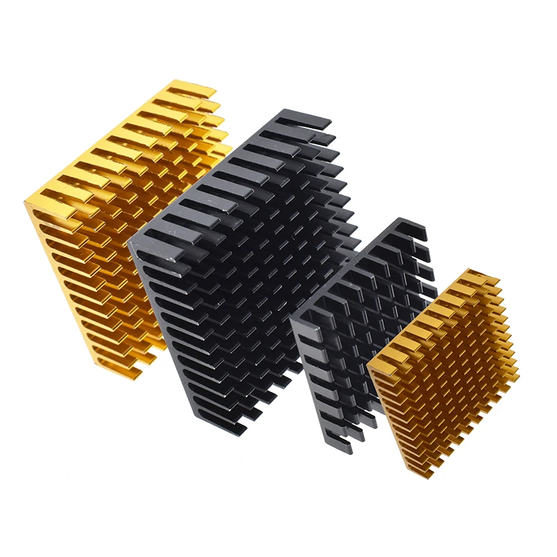 Golden Black Aluminum Radiator IC Heat Sink Heat Sink 40 x 40 mm x 11 mm / 28 x 28 x 6 / 25 mm