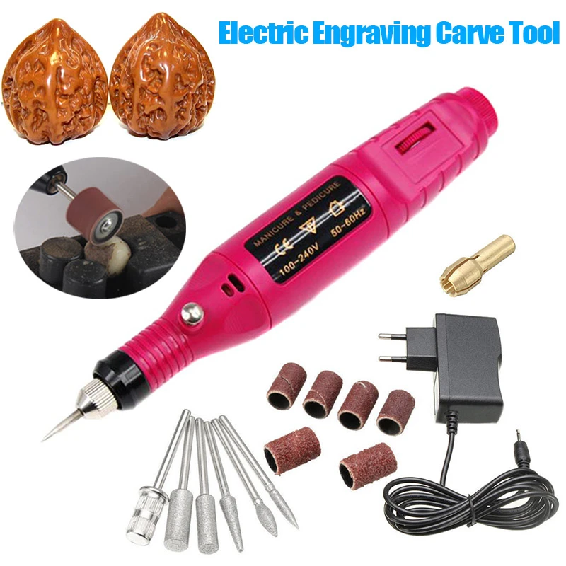 15 Pcs/Set DIY Electric Engraving Pen Carve Tool DIY Jewelry Making Accessories For Jewelry Metal Glass Marking Tools EU/US Plug
