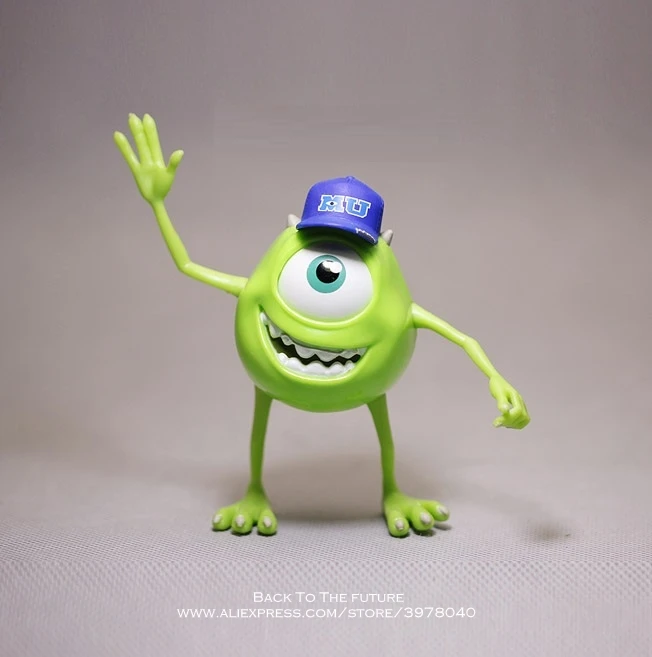 Disney Monsters University Mike Wazowski Mr Q 10cm Action Figure Anime Mini Decoration PVC Collection Figurine Toy model gift