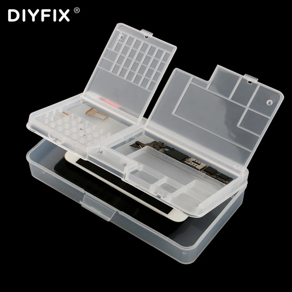 Multi-function Storage Box for iPhone LCD Screen Motherboard IC Chips Component Screws Organizer Container Cellphone Repair Tool