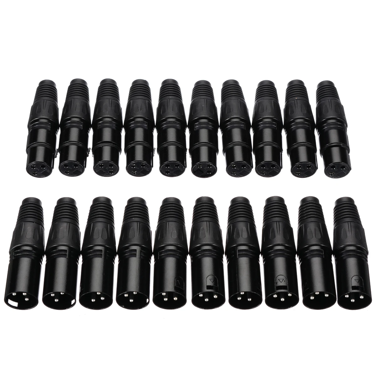 20pcs 3Pin XLR Male to Female Microphone Extension Cable Microphone Cables Plug Audio Socket  MIC Audio Connector Adapter