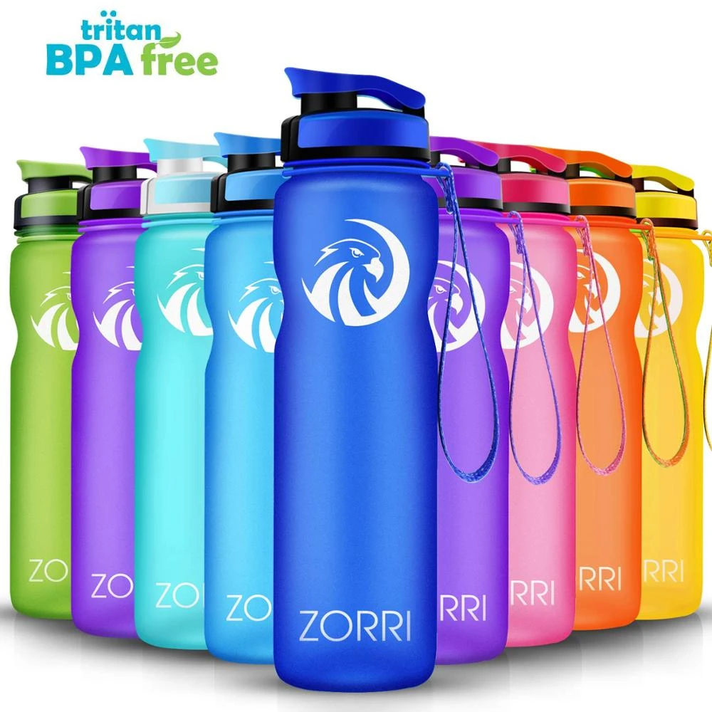 ZORRI Portable Sport Water Bottle BPA Free Plastic Outdoor Travel Carrying for Water Bottles Student gourde botellas para agua