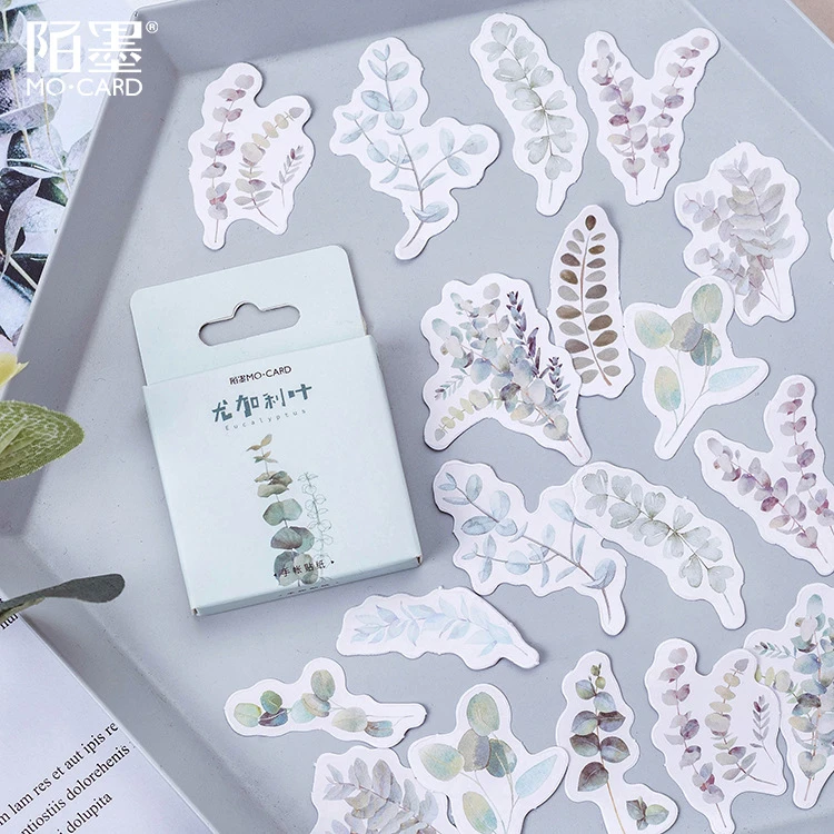 45pcs/pack Fresh Plants Stationery Stickers Label Diary Scrapbooking Decor Paper Seal Sticker