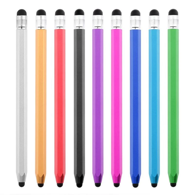 Muilticolor WK129 Silicone Dual Tips Capacitive Stylus Pen Touch Screen Drawing Pen for Smart Phone Tablet PC Capacitive Pen new