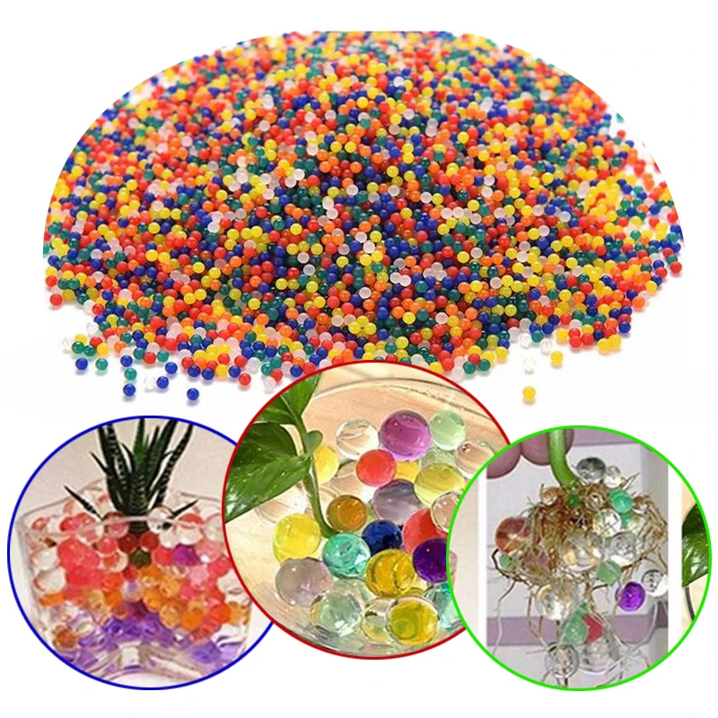 10000 Pcs/Bag Home Decor Pearl Shaped Crystal Soil Water Beads Bio Gel Ball For Flower/Weeding Mud Grow Magic Jelly Balls
