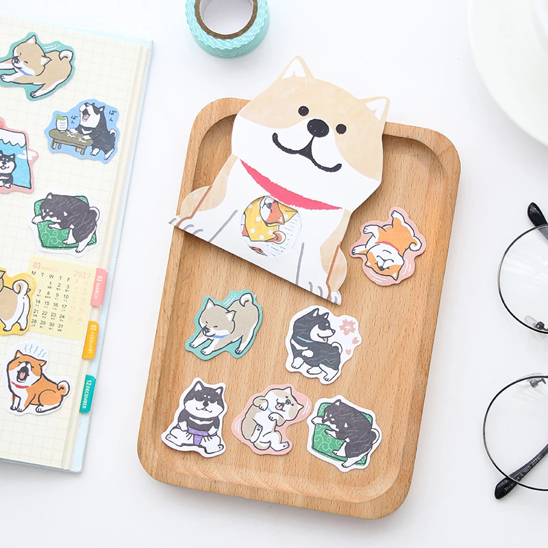 Creative cute Shiba Inu dog Decorative Washi Stickers Scrapbooking Stick Label Diary Stationery Album Stickers