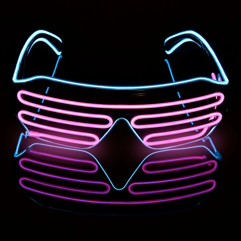 Novelty LED Glasses Light Up Shades Flashing Luminous Rave Night Christmas Activities Wedding Birthday Party Decoration 4 Colors