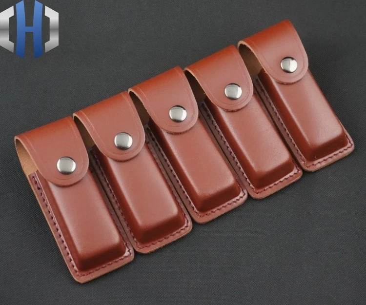 High-end Packaging Holster Leather Knives Packaging Gift Wrap Leather Case Knife Folding Sheath