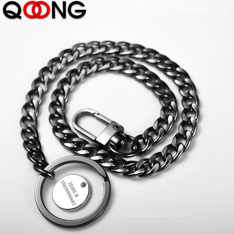 40cm Long Trousers Hipster Key Chains Punk Street Big Ring Key Ring Metal Wallet Belt Chain Pant Keychain Unisex HipHop Jewelry