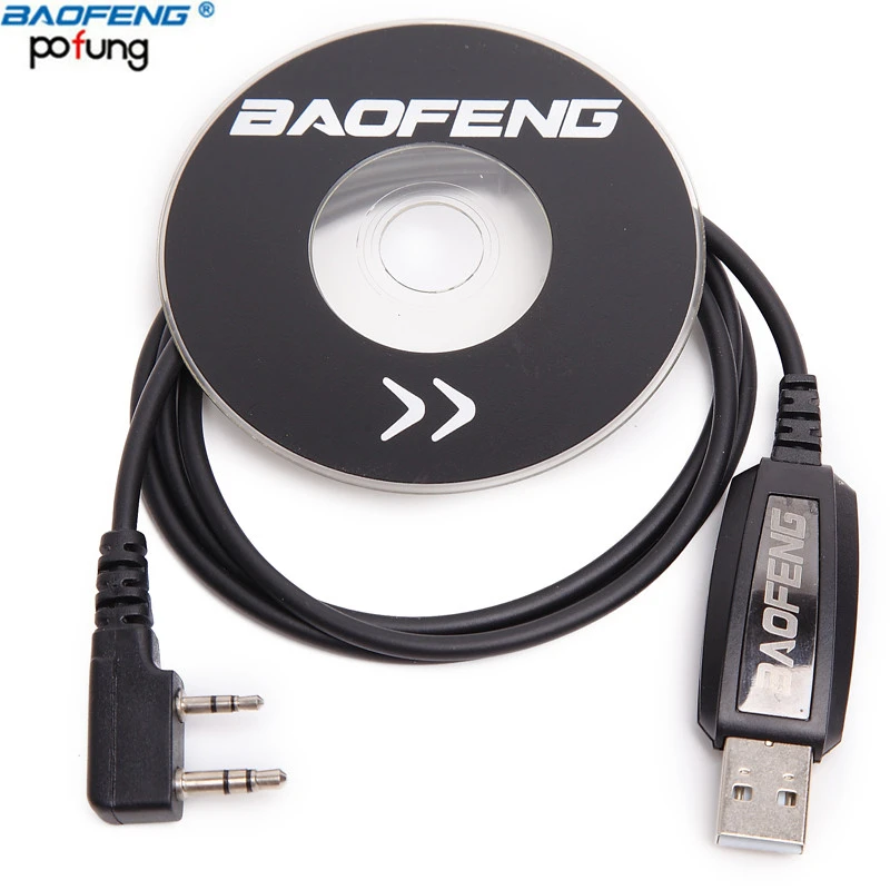 Original Baofeng USB Programming Cable With Driver CD for BaoFeng UV-5R BF-888S UV-82 BF-C9 UV-S9 PLUS Walkie Talkie