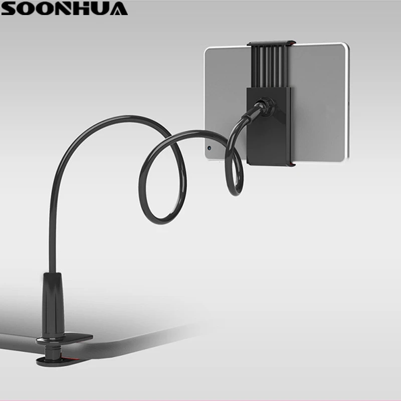 SOONHUA Phone Holder 360 Rotating Flexible Long Arm lazy Phone Holder Clamp Bed Tablet Car Selfie Mount Bracket for 4-10