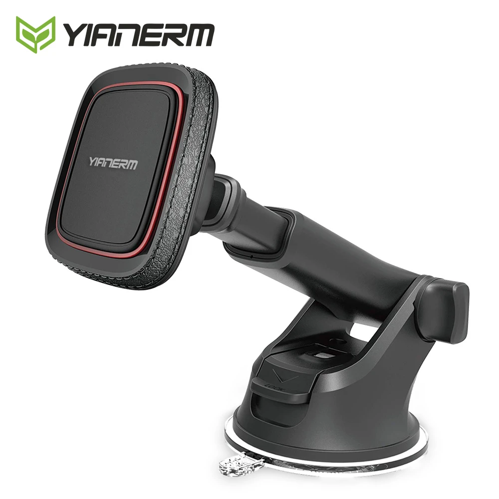 Yianerm Magnetic Car Phone Mount Holder For iPhone Xs Max Dashboard Suction Cup Holder with Telescopic Arm in Car For Samsung S9