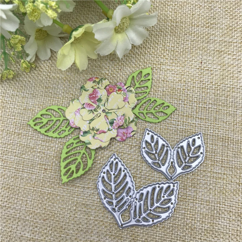 2pcs leaf decoration Metal Cutting Dies Stencil Scrapbooking Photo Album Card Paper Embossing Craft DIY