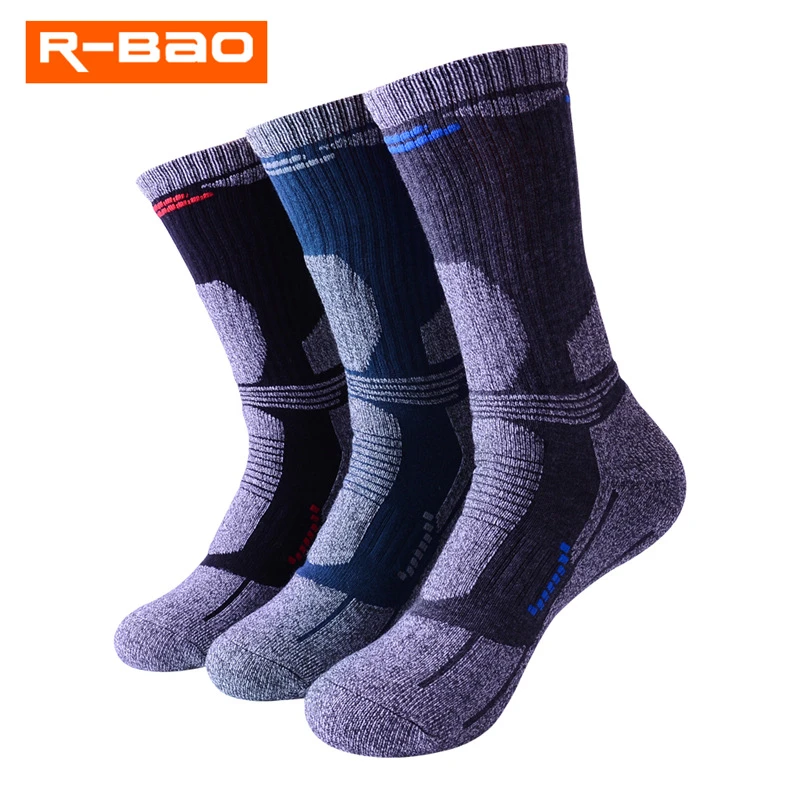 1 Pair Cotton Outdoor Mountaineering Hiking Sock Thicken Winter Keep Warm Sport Socks For Men Women Ski Fishing Gym wandelsokken