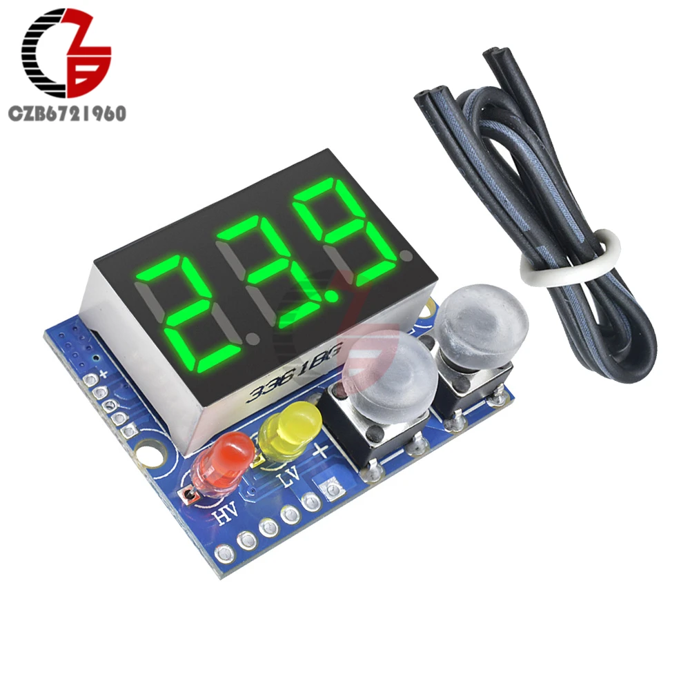 DC 0-100V LED Digital Voltmeter Buzzer Alarm Battery Indicator 5V 12V 24V Voltage Meter Tester Power Supply Over Charge Monitor