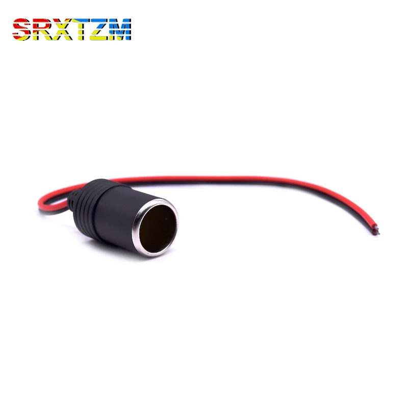SRXTZM New 12v 18A Max.120W Female Car Cigarette Lighter Charger cable Female Socket Plug Connector Adapter Universal 1pcs