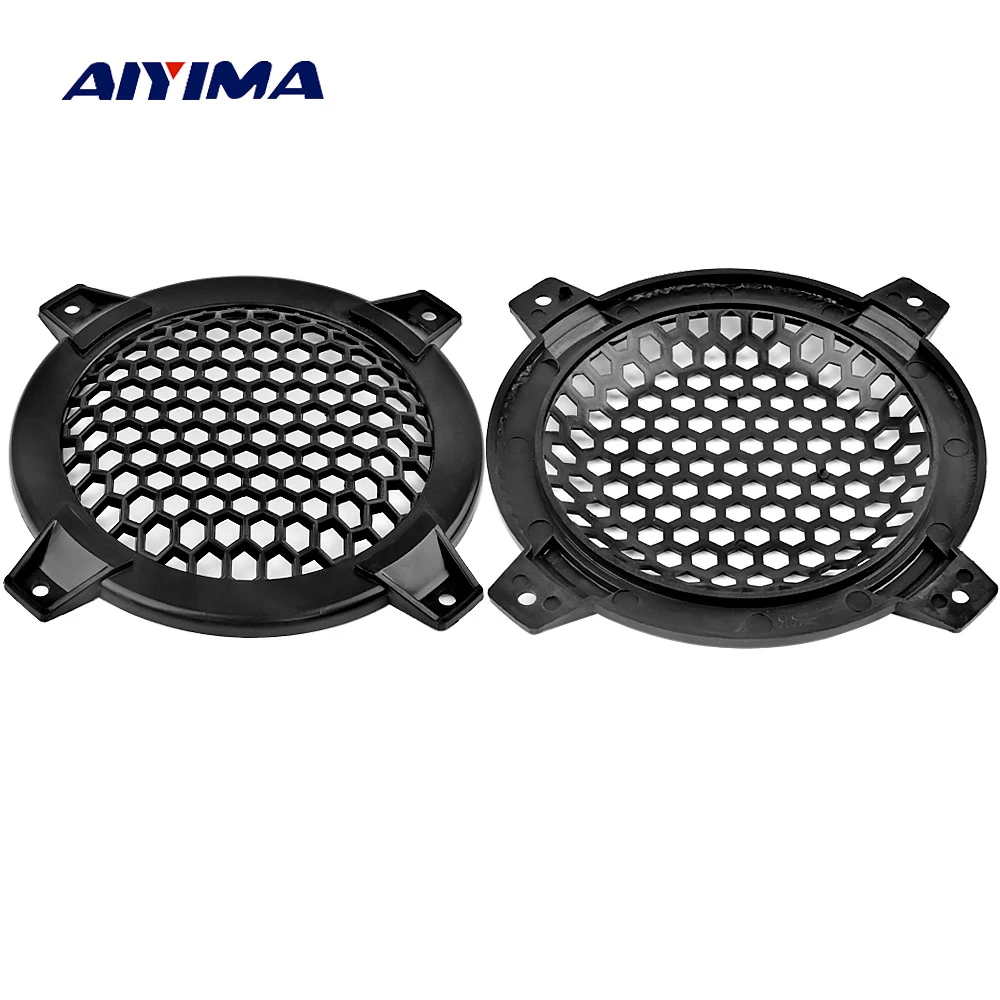 AIYIMA 2Pcs 4Inch Audio Speakers Protective Cover Case Tweeter Speaker Grill Mesh Parts Accessories DIY For Home Theater