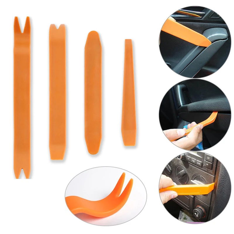 4pcs/set Car Panel Removal Tools Automobile Radio Panel Door Clip Trim Dash for Audio Removal Installer Pry Repair Tool Set