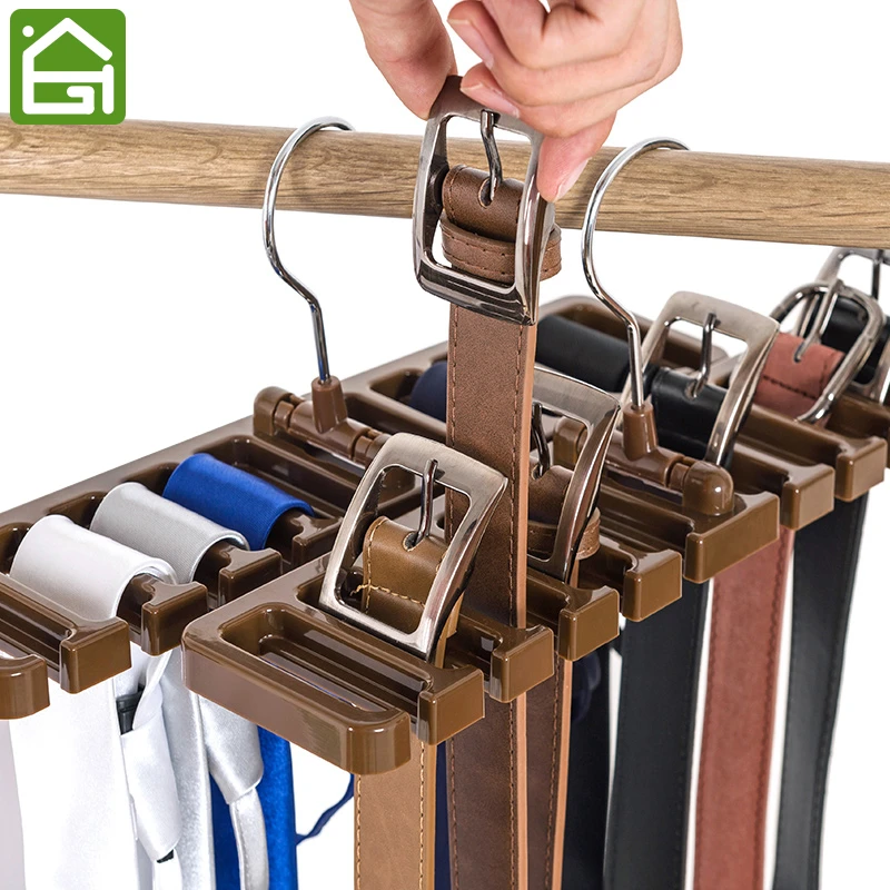 Tie Belt Hanger Wardrobe Belt Rotating Organizer Rack Multifuctional Scarf Hanger Home Closet Storage Holder