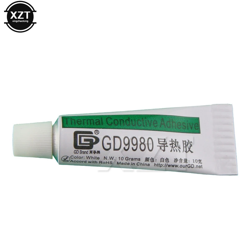 1pcs thermal plastic GD9980 Thermally Conductive adhesive Cement Glue Heat Sink Grease Plaster with adhesive net 10g White