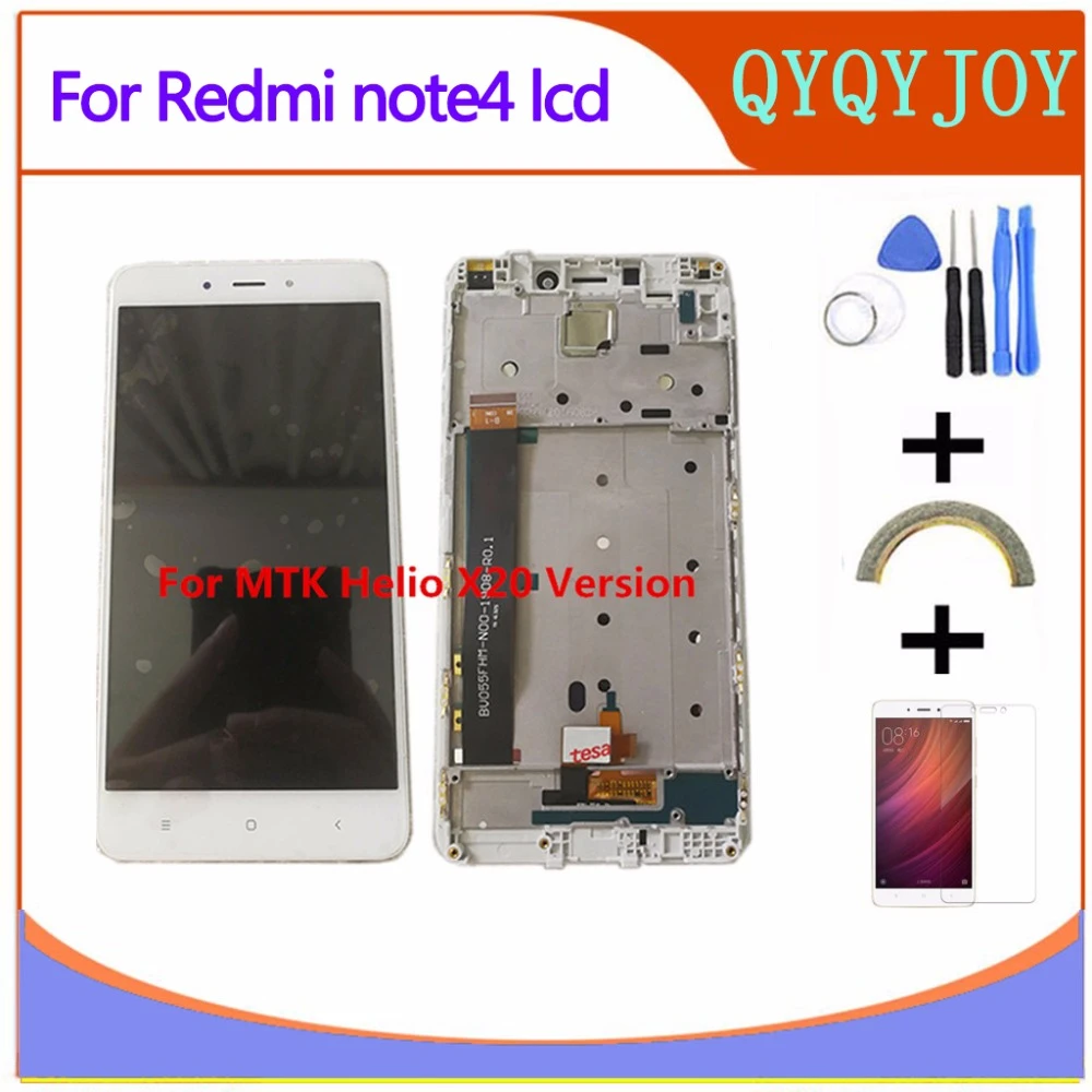 High Quality LCD Display+Digitizer Touch Screen Assembly For Xiaomi Redmi Note 4 Hongmi Note4 MTK Helio X20 Cellphone With Frame